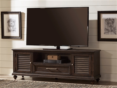 Cardano 72" TV Stand in Driftwood Charcoal by Home Elegance - HEL-16890-72T