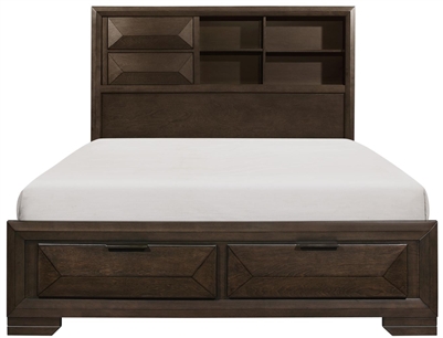 Chesky Queen Bed in Espresso by Home Elegance - HEL-1753-1