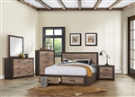 Miter 6 Piece Bedroom Set in 2-Tone by Home Elegance - HEL-1762-1-4