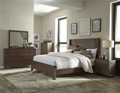 Gulfton 6 Piece Bedroom Set in Walnut by Home Elegance - HEL-1779-1-4