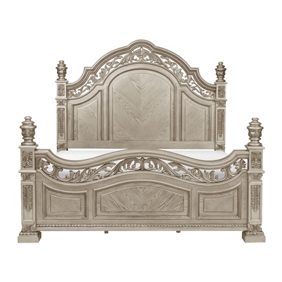 Catalonia Queen Bed in Platinum Gold by Home Elegance - HEL-1824PG-1