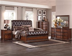 Brompton Lane 6 Piece Bedroom Set in Dark Brown by Home Elegance - HEL-1847-1-4