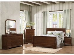 Abbeville 6 Piece Bedroom Set in Brown Cherry by Home Elegance - HEL-1856-1-4