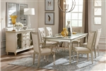 Celandine 7 Piece Dining Room Set in Silver Finish by Home Elegance - HEL-1928-78NG-7