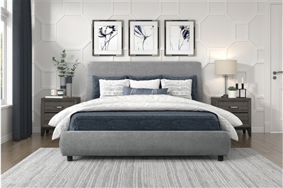 Alford Queen Bed in Gray Finish by Home Elegance - HEL-1931-1