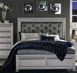 Bevelle Queen Bed in Silver by Home Elegance - HEL-1958-1