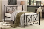 Mardelle Twin Metal Platform Bed in Black by Home Elegance - HEL-2047TBK-1