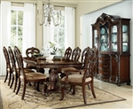 Deryn Park 7 Piece Dining Set in Cherry by Home Elegance - HEL-2243-114-7