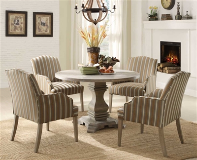 Euro Casual 5 Piece Round Dining Set in Rustic by Home Elegance - HEL-2516-48-5A