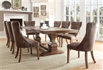 Marie Louise 7 Piece Dining Set in Weathered Oak by Home Elegance - HEL-2526-96-7