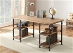 Factory Writing Desk in Rustic Oak by Home Elegance - HEL-3228-15