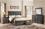 Toulon 6 Piece Bedroom Set in Rustic Acacia by Home Elegance - HEL-5438-1-4