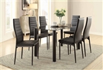 Florian 5 Piece Dining Set in Black by Home Elegance - HEL-5538BK-5