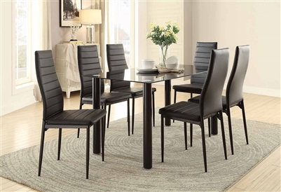 Florian 5 Piece Dining Set in Black by Home Elegance - HEL-5538BK-5