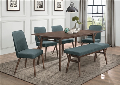 Stratus 5 Piece Dining Set in Wood Grain by Home Elegance - HEL-5548-72-5