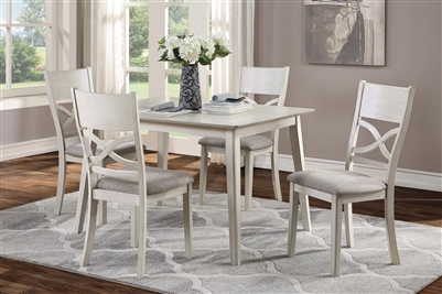 Anderson 5 Piece Dining Set in Antique White by Home Elegance - HEL-5739-5PK