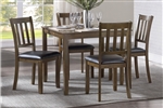 Faust 5 Piece Dining Room Set in Charcoal Brown Finish by Home Elegance - HEL-5839CH-5P