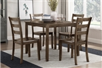 Fallington 5 Piece Dining Room Set in Charcoal Brown Finish by Home Elegance - HEL-5908CH-5P