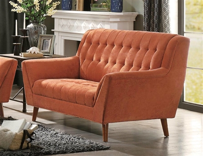 Erath Love Seat in Orange by Home Elegance - HEL-8244RN-2