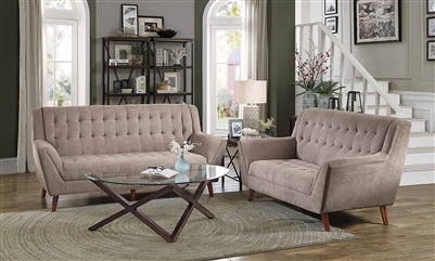 Erath 2 Piece Sofa Set in Sand by Home Elegance - HEL-8244SD