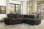 Platina Sectional Sofa in Chocolate by Home Elegance - HEL-8277CH