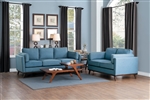 Bedos 2 Piece Sofa Set in Blue by Home Elegance - HEL-8289BU