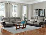 Laertes 2 Piece Power Double Reclining Sofa Set in Taupe by Home Elegance - HEL-8318-PW