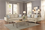 Deryn 2 Piece Sofa Set in Beige by Home Elegance - HEL-8327BE