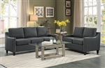Pagosa 2 Piece Sofa Set in Dark Grey by Home Elegance - HEL-8328