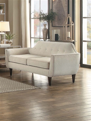 Ajani Love Seat in Beige by Home Elegance - HEL-8379BE-2