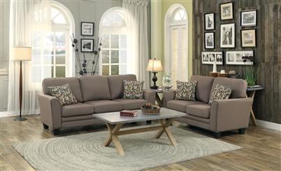 Adair 2 Piece Sofa Set in Gray by Home Elegance - HEL-8413GY