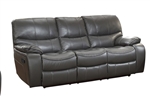 Pecos Double Reclining Sofa in Grey by Home Elegance - HEL-8480GRY-3