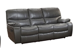 Pecos Power Double Reclining Sofa in Grey by Home Elegance - HEL-8480GRY-3PW