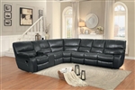 Pecos Reclining Sectional Sofa in Grey by Home Elegance - HEL-8480GRY-4SC