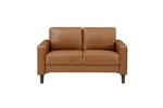 Malcolm Love Seat in Brown Fabric by Home Elegance - HEL-9203BRW-2