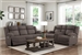 Camryn 2 Piece Power Double Reclining Sofa Set in Chocolate Fabric by Home Elegance - HEL-9207CHC-PW