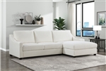 Zayden 2 Piece Sectional in Ivory Fabric by Home Elegance - HEL-9277VR-22LRC
