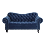 Rosalie Love Seat in Navy Blue by Home Elegance - HEL-9330BU-2