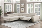 Bienvenue 2 Piece Power Reclining Sectional in Beige Fabric by Home Elegance - HEL-9415-SCPW