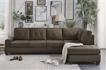 Maston Sectional Sofa in Chocolate by Home Elegance - HEL-9507CHC-SC