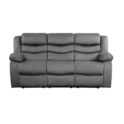 Discus Double Reclining Sofa in Gray by Home Elegance - HEL-9526GY-3