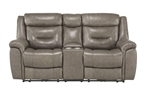 Danio Power Double Reclining Love Seat in Brownish Gray by Home Elegance - HEL-9528BRG-2PWH
