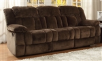 Laurelton Double Reclining Sofa in Chocolate by Home Elegance - HEL-9636-3