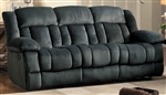 Laurelton Double Reclining Sofa in Charcoal by Home Elegance - HEL-9636CC-3