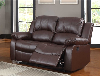 Cranley Power Double Reclining Love Seat in Brown by Home Elegance - HEL-9700BRW-2PW