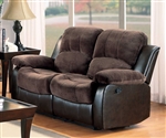 Cranley Power Double Reclining Love Seat in Chocolate by Home Elegance - HEL-9700FCP-2PW