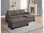 Phelps Reversible Sofa Chaise in Brownish Gray by Home Elegance - HEL-9789BRG-3LC