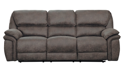 Hadden Double Reclining Sofa in Dark Brown by Home Elegance - HEL-9903DB-3