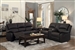 Clarkdale 2 Piece Double Reclining Sofa Set in Dark Brown by Home Elegance - HEL-9928DBR