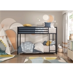 Jovie Twin/Twin Bunk Bed in Black Finish by Home Elegance - HEL-B2010BK-1